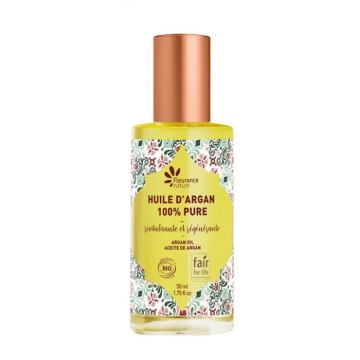 FLEURANCE - Huile d'Argan 100% Pure Bio - Revitalisante et Régénérante 50ml