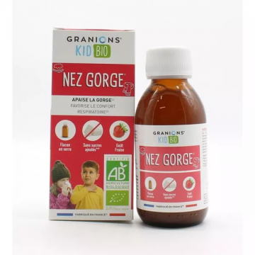 GRANIONS KID BIO - Nez Gorge goût fraise125ml