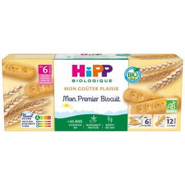 HIPP - Mon Goûter Plaisir Mon Premier Biscuit dès 6 mois 180g