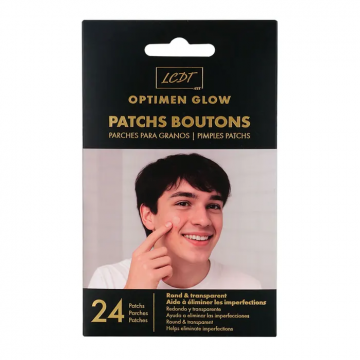 LCDT - Optimen Glow - Patchs Boutons ronds et transparents x 24 unit&eacute;s