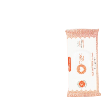 MUSC INTIME - Lingettes toilette intime - Paquet de 30 à la Hot Peach - La Charmeuse