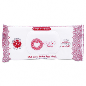 MUSC INTIME - Lingettes Intimes Rose Mystik 30 lingettes