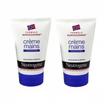 NEUTROGENA - Cr&egrave;me Mains hydratante concentr&eacute;e les 2 tubes de 50 ml