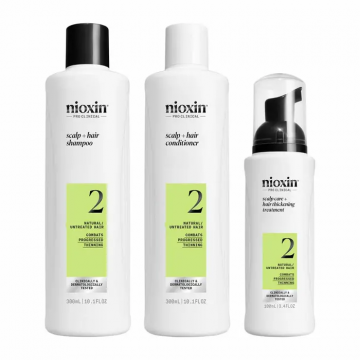 NIOXIN - Kit System 02 Fidélité - Soin Densifiant Cheveux naturels et très clairsemés Chute avancée 700ml