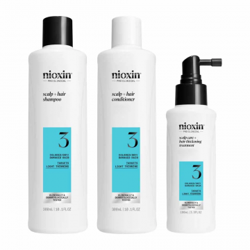 NIOXIN - Kit System 3 Fid&eacute;lit&eacute; - Soin densifiant Cheveux color&eacute;s secs ab&icirc;m&eacute;s  Chute mod&eacute;r&eacute;e 700ml