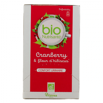 NUTRISANTE - Infusion Bio Cranberry - 20 sachets