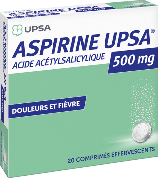 UPSA - Aspirine UPSA effervescent 500 mg 20 comprimés