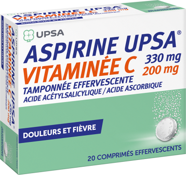 UPSA - Aspirine vitaminée C 20 comprimés effervescents