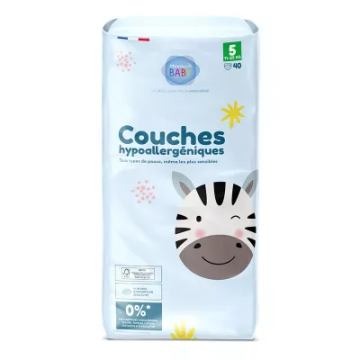PharmaBABY - Couches hypoallergéniques taille 5 - 11-25kg toute peau 40 couches