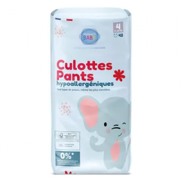 PharmaBABY - Culottes Pants hypoallergéniques taille 4 - 7-18kg toute peau 42 culottes