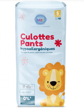 PharmaBABY - Culottes Pants hypoallergéniques taille 5 - 11-25kg toute peau 40 culottes