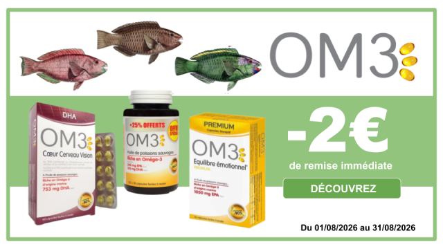 OM3 -2&euro; de remise imm&eacute;diate