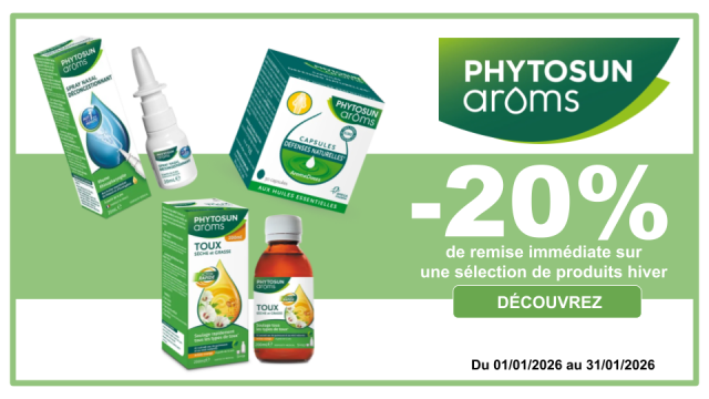 PHYTOSUN Aroms -20% de remise imm&eacute;diate sur une s&eacute;lection de produits hiver