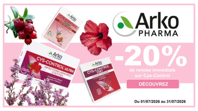 ARKOPHARMA -20% de remise imm&eacute;diate sur Cys Control