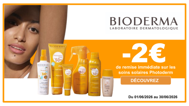 BIODERMA -2&euro; de remise imm&eacute;diate sur les soins solaires Photoderm