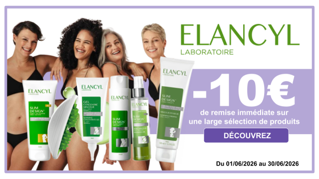 ELANCYL -10&euro; de remise imm&eacute;diate sur une large s&eacute;lection de produits minceur