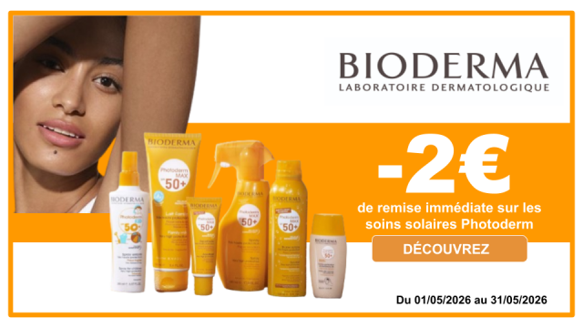 BIODERMA -2&euro; de remise imm&eacute;diate sur les soins solaires PHOTODERM