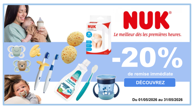 NUK -20% de remise imm&eacute;diate