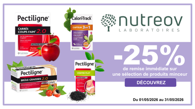 NUTREOV-25% de remise imm&eacute;diate sur une s&eacute;lection de produits minceur