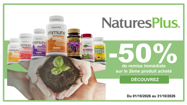 NATURESPLUS -50% de remise imm&eacute;diate sur le 2&egrave;me produit achet&eacute;, le moins cher des 2