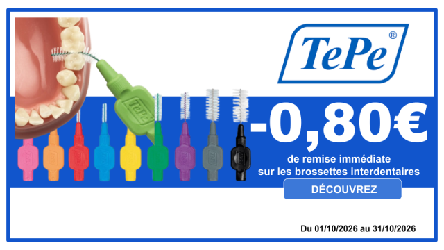 TEPE -0,80&euro; de remise imm&eacute;diate sur les brosses interdentaires