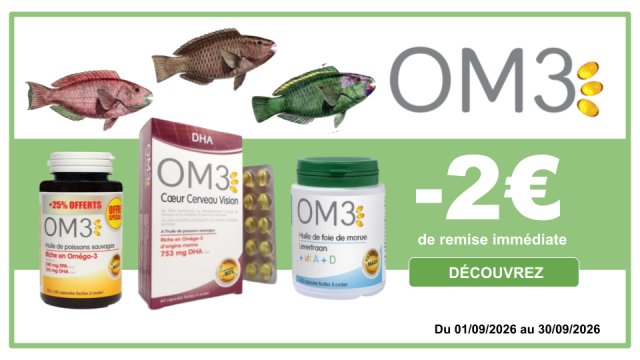 OM3 -2&euro; de remise imm&eacute;diate