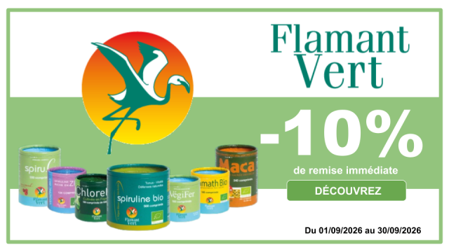 FLAMANT VERT -10% de remise immédiate