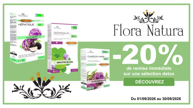 FLORA NATURA -20% de remise imm&eacute;diate sur une s&eacute;lection d&eacute;tox