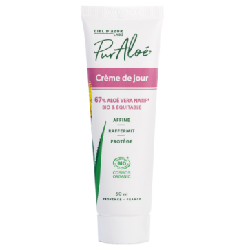 PUR ALOÉ - Crème de Jour 67% bio et équitable 50ml