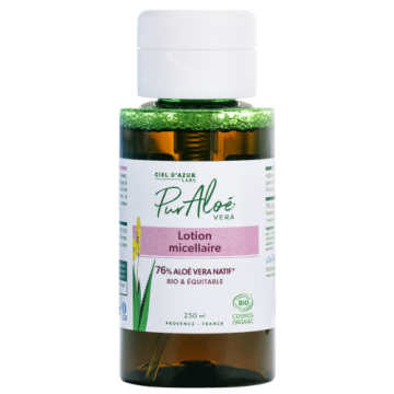 PUR ALOE - Lotion micellaire - 76% Alo&eacute; Vera Bio & &Eacute;quitable 250ml