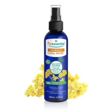 PURESSENTIEL - Hydrolat Eau Florale H&eacute;lychrise Italienne Bio Peaux Sensibles et Irrit&eacute;es 200ml