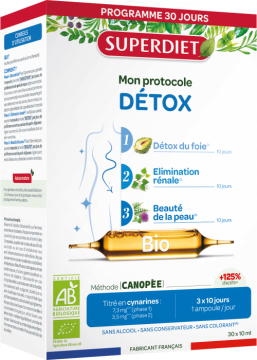 SUPERDIET - Mon Protocole Détox Bio 30 ampoules x 15ml