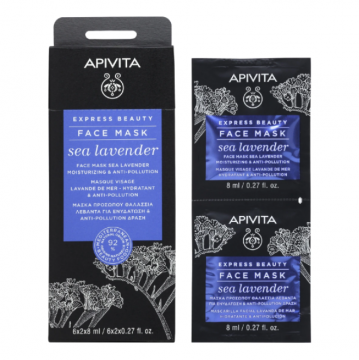 APIVITA - FACE MASK hydratant & anti-pollution 2x8ml