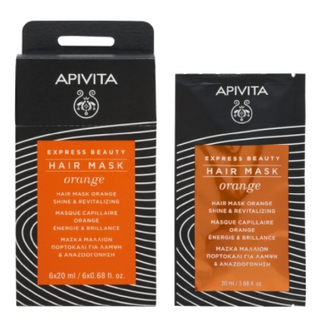 APIVITA - HAIR MASK - Masque capillaire orange brillance & vitalité 6 x 20ml