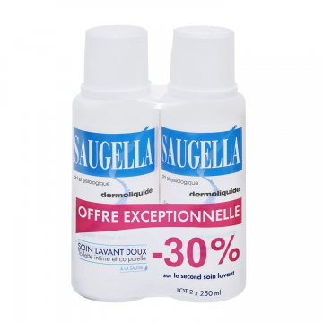SAUGELLA - Dermoliquide Soin Lavant Doux - Lot de 2 x 250ml