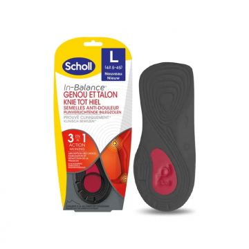 SCHOLL - Semelles Anti-Douleur Genou et Talon Pointure 42,5 - 45 1 paire