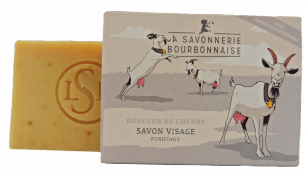 LA SAVONNERIE BOURBONNAISE - DOUCEUR DE CH&Egrave;VRE - Savon visage 100g