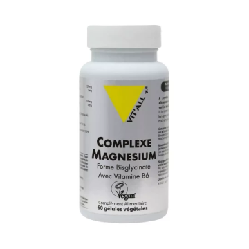 VIT'ALL+ -  Complexe Magn&eacute;sium Bisglycinate avec vitamine B6 60 g&eacute;lules