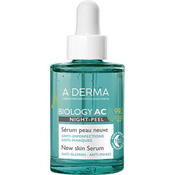 A-DERMA - BIOLOGY AC - NIGHT PEEL Sérum peau neuve 30ML