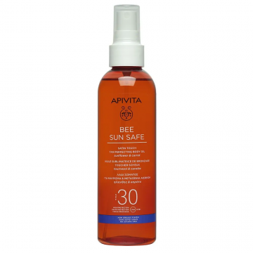 APIVITA - Bee Sun Safe - Huile sublimatrice de bronzage toucher soyeux SPF30 200ml