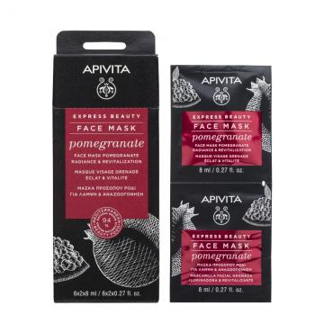 APIVITA - FACE MASK - Masque visage grenade &eacute;clat & vitalit&eacute; 2x8ml