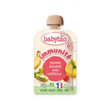 BABYBIO - Immunit&eacute; Pomme Banane Kiwi Acerola gourde 100g