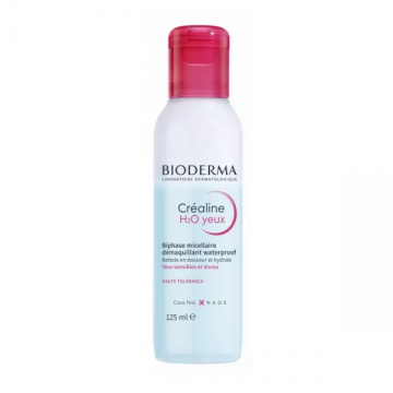 BIODERMA - CREALINE H2O YEUX - Biphase Micellaire démaquillant waterproof 125ml