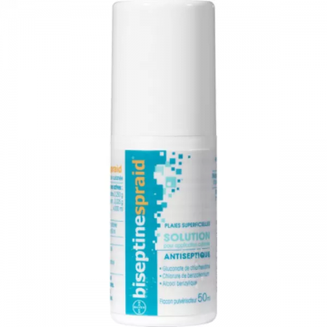 BISEPTINESPRAID - Spray Antiseptique Plaies Superficielles Solution pour Application Cutanée 50 ml
