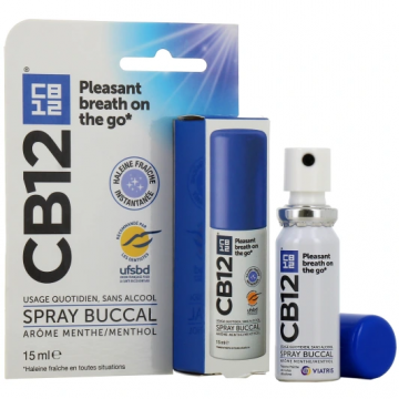 CB12 - Spray Buccal - Arôme Menthe/Menthol Sans Alcool 15ml