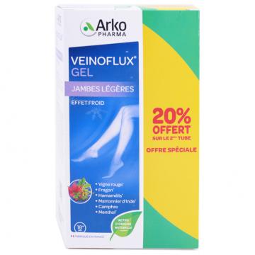 ARKOPAHARM - Veinoflux - Jambes l&eacute;g&egrave;res Gel effet froid - Lot de 2 tubes de 150ml