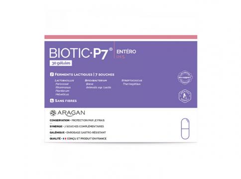 ARAGAN - BIOTIC P7 ENTERO - 7 souches microbiotiques 30 gélules
