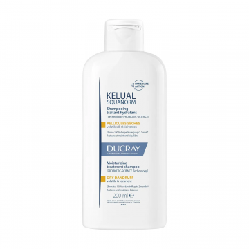 DUCRAY - KELUAL SQUANORM - Shampooing Traitant Hydratant Anti-Pelliculaire - Pellicules Sèches 200ml