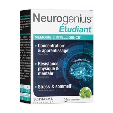 3C PHARMA - Neurogenius Étudiant - Mémoire & Intelligence 30 comprimés