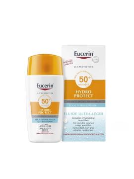 EUCERIN - SUN PROTECTION - Fluide Solaire Ultra-Léger Hydro Protect SPF50+ - Visage tous types de peaux, 50ml